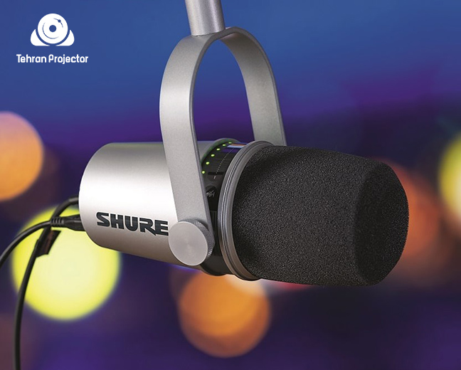  میکروفون استودیویی Shure MV7 برای ضبط صدا حرفه‌ای