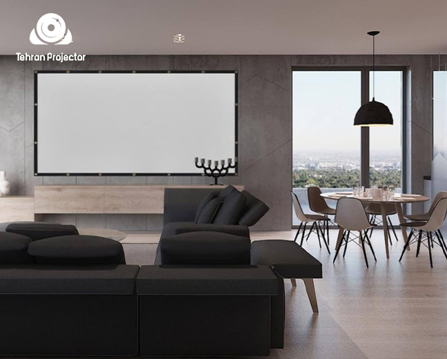 4. پرده نمایش آکوستیکی بهترین پرده نمایش‌ پروژکتور برای خانه