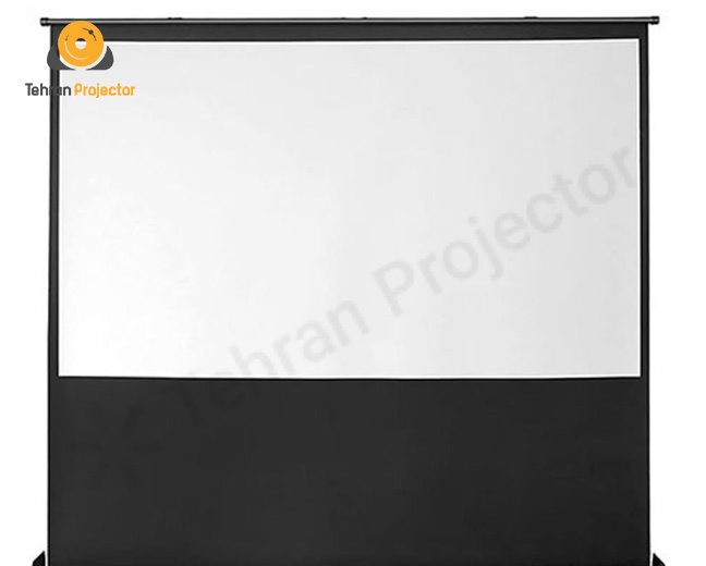 بهترین پرده نمایش‌ پروژکتور برای خانه: 4. پرده نمایش اسکوپ کف بازشو برقی سایز 120 اینچ فرمت 16:9