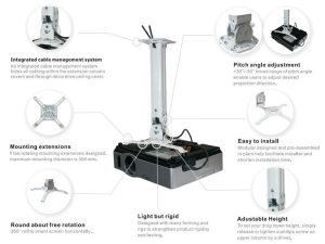 مزایا و معایب پایه سقفی دیواری پروژکتور مدل H600