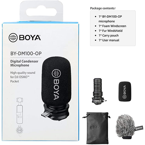 ویژگی‌های ظاهری میکروفون موبایل بویا مدل Boya By-DM100-OP