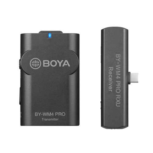 سیستم میکروفون یقه‌ای همه‌سویه بی سیم اندروید بویا مدل Boya By-WM4 Pro-K5 برای دستگاه‌های USB نوع C (2.4 گیگاهرتز)