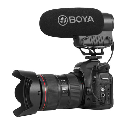 میکروفون دوربین استریو بویا مدل Boya BY-BM3051S با حالت‌های ضبط صدای مونو و استریو
