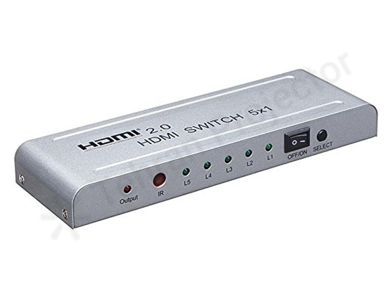 قابلیت پخش تصاویر سه بعدی 3D در سوئیچ 1 به 5 اچ دی ام آی 60 هرتز 4k