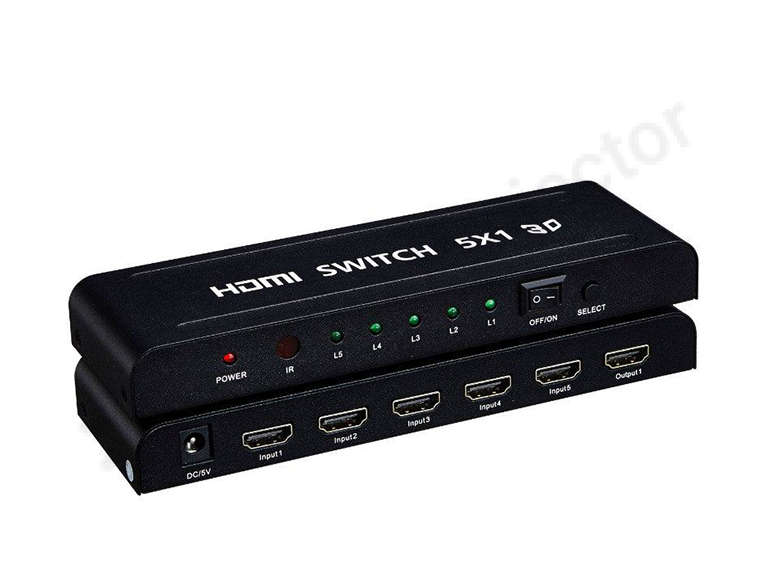 مشخصات سوئیچ 1 به 5 اچ دی ام آی 60 هرتز Full HD