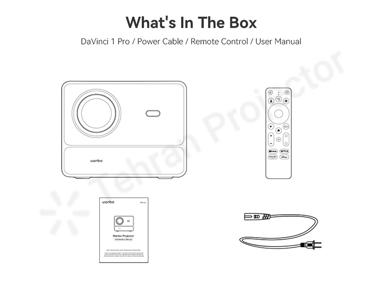 عمر لامپ طولانی ویدئو پروژکتور شیائومی ونبو مدل Wanbo DaVinci1