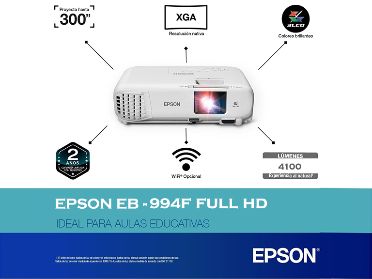 سنجش ویدئو پروژکتور Epson EB-994F برای اطمینان از خرید شما